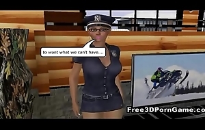 Sexy 3d cartoon scholar officer freebooting adjacent to