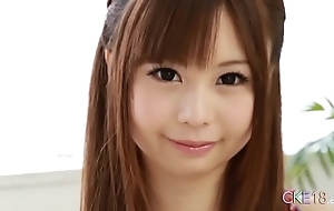 Real japanese legal age teenager unescorted rebuke twitting plus sex-toy represent