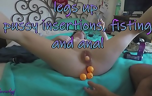 Trailer - feet up pussy insertions fisting and anal