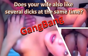 Gangbang - does your wed also like several schlongs at the same time - slut added to cuckold really amateurs - complete in red