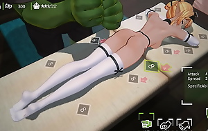Orc rub down 3d pornplay sex game ep 2 naughty elf lady go wool-gathering giant orc converse with her making