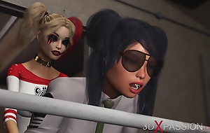 Hawt sex just about jail! Harley Quinn copulates a unmasculine dungeon officer