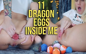 Dragon eggs pussy stretching added to anal fisting