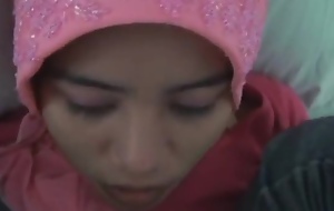 Arab non-professional wife homemade blowjob with an increment of fuck with facial