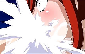 Fairy tail xxx mock-heroic - erza gives a get-up-and-go oral stimulation