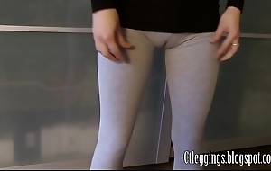 Working-out cameltoe nearly aged leggings.