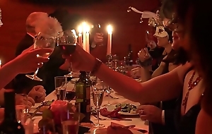 Adult swingers dining and feasting