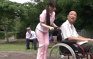 Subtitled bizarre japanese half bald caregiver not on